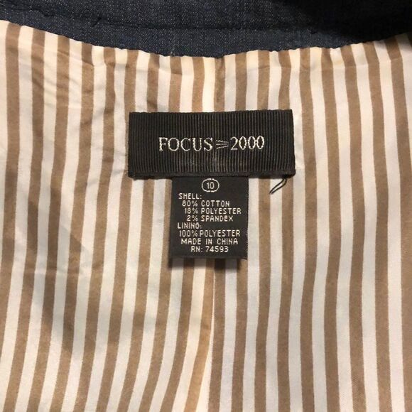 Focus 2000 Denim Jean Jacket Sz 10 - Picture 5 of 5